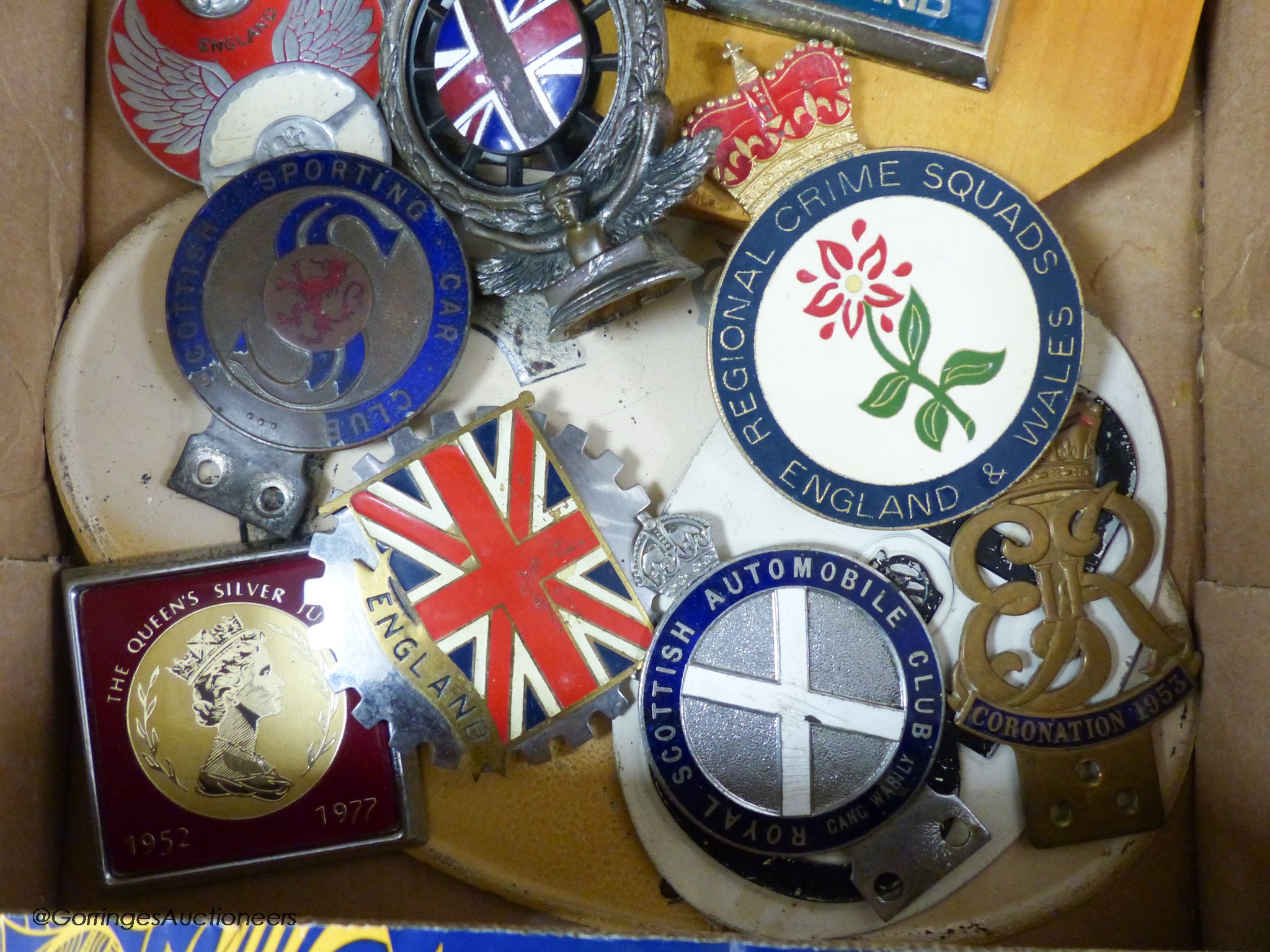 A quantity of various British Car badges